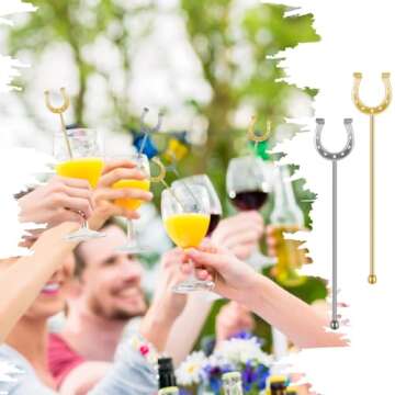 Sunnychicc Horseshoe Drink Stirrers - 30 Pcs of Fun
