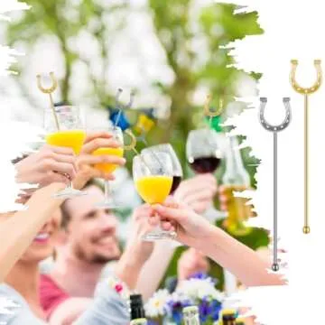 Sunnychicc Horseshoe Drink Stirrers - 30 Pcs of Fun