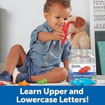 Snap-n-Learn Alphabet Alligators for Toddlers Tube Toy