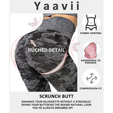 Yaavii Camo Seamless Leggings for Women Workout Gym