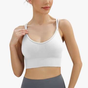 WANAYOU Women's Criss-Cross Back Sports Bras - 3 Pack