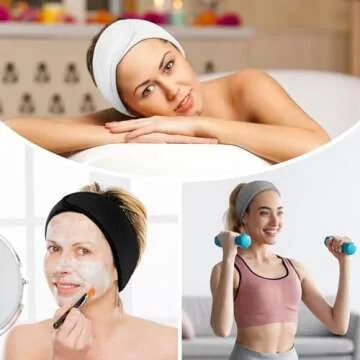 LADES Spa Facial Headband for Women | Adjustable Velcro, Soft Terry Cloth, Washable, Comfortable, Perfect for Makeup, Facials & Sleeping
