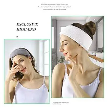 LADES Spa Facial Headband for Women | Adjustable Velcro, Soft Terry Cloth, Washable, Comfortable, Perfect for Makeup, Facials & Sleeping