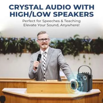 Wireless 70W Voice Amplifier and Portable Speaker with Microphone, Bluetooth 5.3 PA System, Karaoke ...