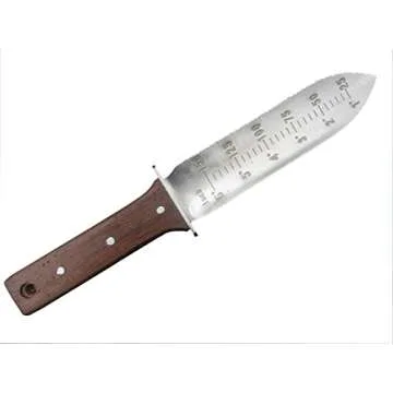 Hori Hori Japanese Garden Knife - Multi-use Camping/Digging Tool–[A Gardeners Dream] Sharp Stainless Steel Blade - Heavy Riveted Leather Sheath - Whetstone Sharpening Stone
