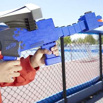 Nerf Ender Dragon Blaster, 4-Dart Internal Clip, 12 Foam Darts, Inspired by Minecraft Mob
