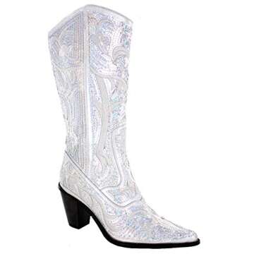 Helens Heart Bling Boots LB-0290-12 (9, Silver)
