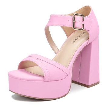 Chic WSKEISP Platform Chunky Heels – Perfect for Any Occasion