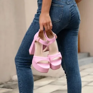 Stylish WSKEISP Platform Chunky Heels for Women