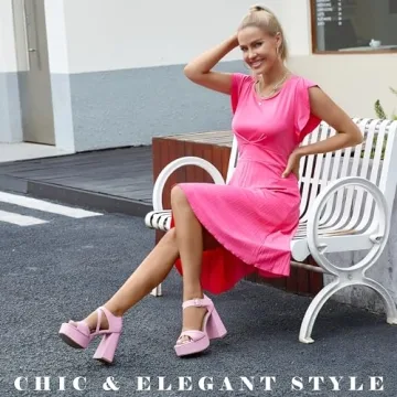 Stylish WSKEISP Platform Chunky Heels for Women