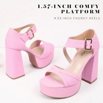Stylish WSKEISP Platform Chunky Heels for Women