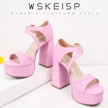 Stylish WSKEISP Platform Chunky Heels for Women
