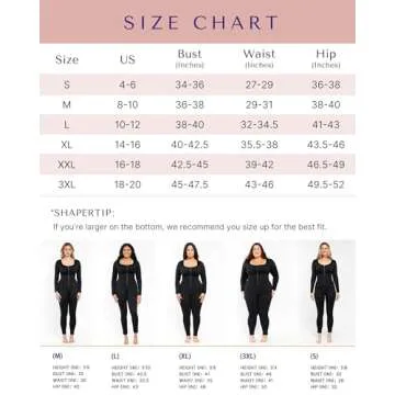SHAPELLX Jumpsuit for Women One Piece Tummy Control Shapewear Jumpsuits Long Sleeve Bodycon Romper Yoga Sports Bodysuit
