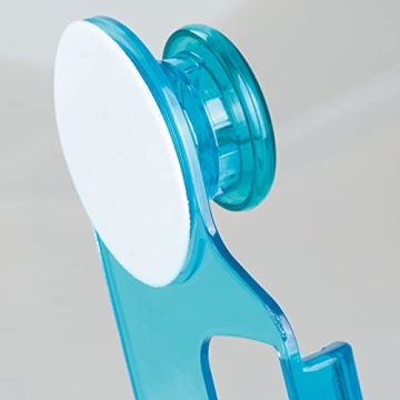 mDesign Hanging Bath Toy Organizer Quick Dry Aqua Blue