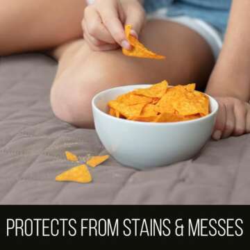 Sofa Shield Couch Slip Cover with Patented Strap, Cushion Protector, Reversible Stain and Dog Tear R...