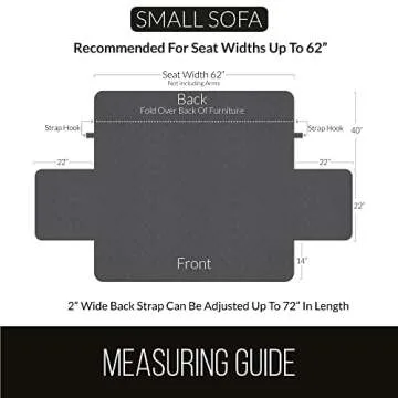 Sofa Shield Couch Slip Cover with Patented Strap, Cushion Protector, Reversible Stain and Dog Tear Resistant Slipcover, Quilted Microfiber 62” Seat, Washable Covers for Dogs Pets Kids, Light Taupe