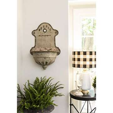 Creative Co-Op Reproduction of Vintage Iron Wall Water Fountain