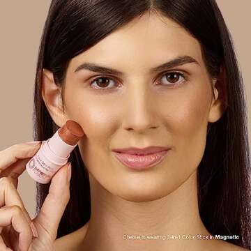 Mineral Fusion 3-in-1 Color Stick, Instant Color Pop and Blush for Cheeks, Creamy Lightweight Formula, Multi-Use Eye, Face, and Lip Makeup, Magnetic