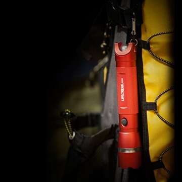 Life Gear 300 Lumen CREE LED Searchlight Flashlight and Powerful Emergency Signaling Rescue Beacon Light, Waterproof and Impact Resistant, Camping, Hiking, Hunting, Backpacking, Batteries Included