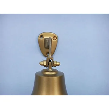 Antique Brass Hanging Ship's Bell 6" - Nautical Decor