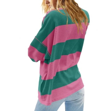 Free People Dupe Striped Oversized Sweatshirt Women