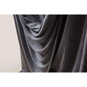 LIREROJE Women's Loose Backless Long Sleeve Top Blouse (S, Grey)