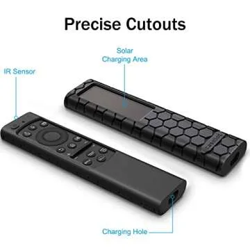 Fintie Protective Case for Samsung Smart Solar Cell Remote Control 2023 2022 BN59-01388A BN59-01385 BN59-01386 BN59-01391, Light Weight Kids-Friendly Anti Slip Shockproof Silicone Cover, Black