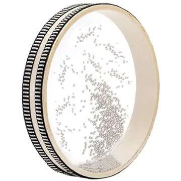 Fasmov 3 Pieces Wave Bead Ocean Drum, Sea Wave Sound Drum Percussion Wave Drum with Hardwood Shell Ocean Sound Drum Musical Instrument Percussion for Home School Supplies, 6 Inch, 8 Inch, 10 Inch