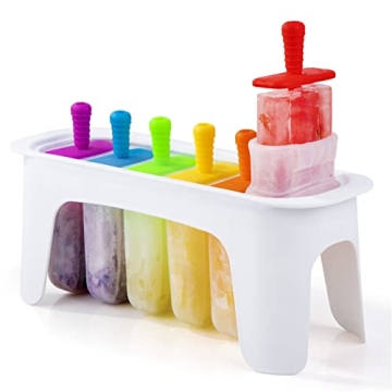Aichoof Rainbow Popsicle Molds - Easy Release Silicone Popsicle Maker for Kids