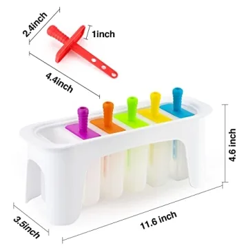 Aichoof Rainbow Popsicle Molds for Kids