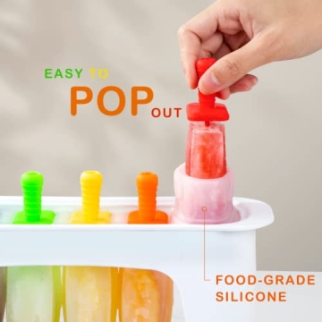 Aichoof Rainbow Popsicle Molds for Kids