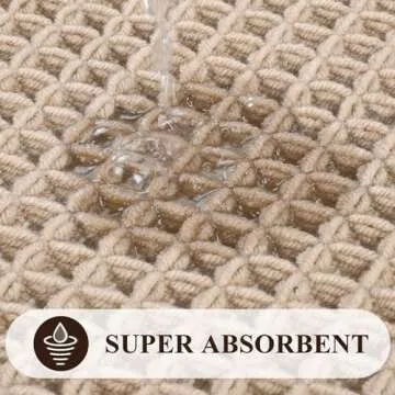 Pauwer Soft Absorbent Non-Slip Bathroom Rug Set 3 Piece