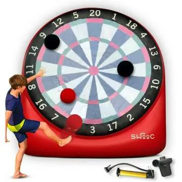 Giant Kick Darts Set with 15 Games for Outdoor Fun