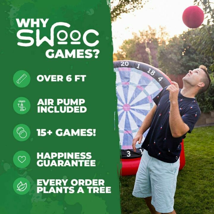 Giant Kick Darts Set with 15 Games for Outdoor Fun