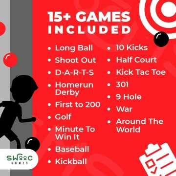 Giant Kick Darts Set with 15 Games for Outdoor Fun