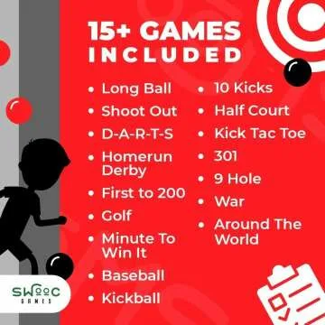 Giant Kick Darts Set with 15 Games for Outdoor Fun