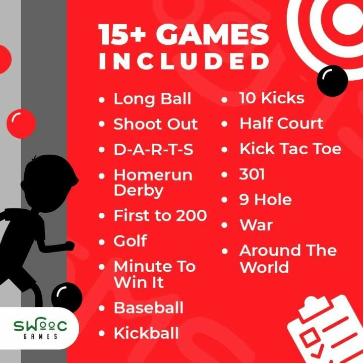 Giant Kick Darts Set with 15 Games for Outdoor Fun