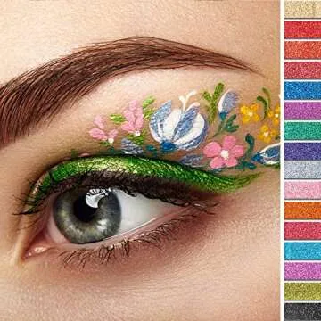 Yaomiao 16 Colors Holographic Nail Glitter for Art and Makeup