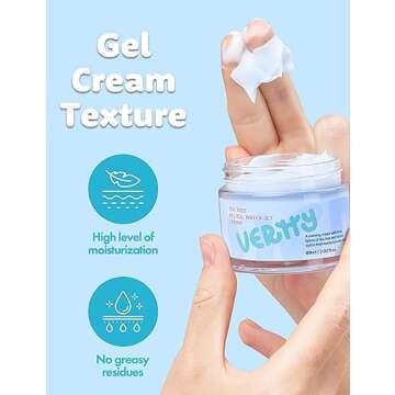 vertty Tea Tree XYLITOL Hydrating Facial Cream | Cooling, Redness Relief, Moisturizing Water Cream | Non-Comedogenic Moisturizer for Face | Long-lasting Hydration | Teens & Kids Skin Care (2oz)