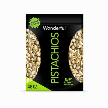 Wonderful Pistachios In Shell, Roasted & Salted Nuts - Healthy Protein Snacks