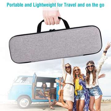 Ryke Kukkri Revlon Hair Dryer Brush Case, Gray, 15.5in x 4.3in x 3.5in, Lightweight, Compact, Portable