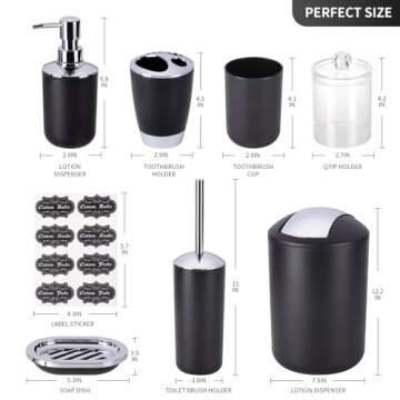 Fixwal Bathroom Accessories: 8-Piece Elegance in Style