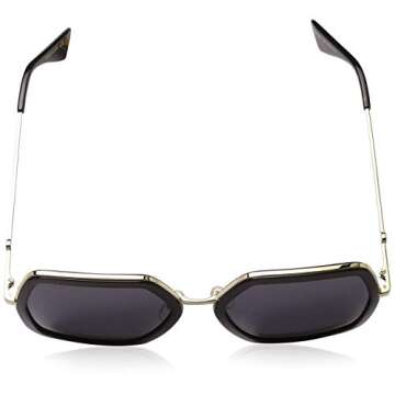 Gucci GG0106S 001 Womens Black/Gold/Havana 56 mm Sunglasses