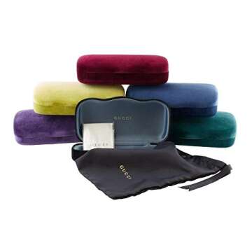 Gucci GG0106S 001 Womens Black/Gold/Havana 56 mm Sunglasses