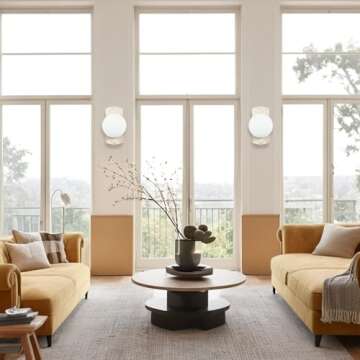 Organic Ivory Travertine Wall Sconce, Hand-Made Opaline Glass Globe Wall Light, Sturdy Unique Textured Sconce Decor, Wall Light Fixtures for Bedroom, Stairs, Living Room, Vanity, Bedside, Hallway