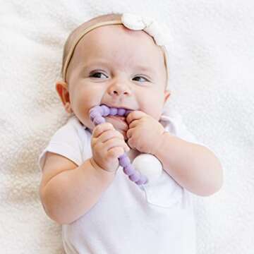 Ryan and Rose Cutie Teether Rattle (Orchid)