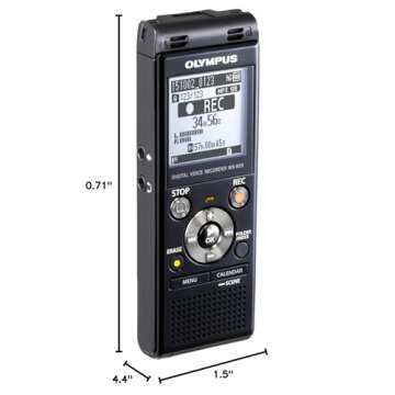 Olympus® WS-853 8GB Digital Voice Recorder, Black