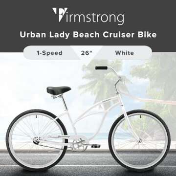 Firmstrong Urban Lady 26" Beach Cruiser Bike for Women