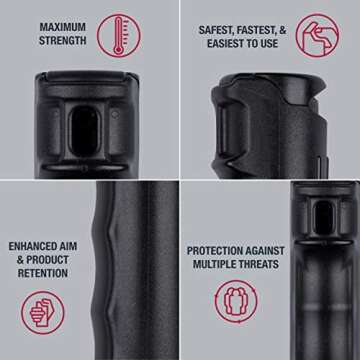 SABRE Fast Flip Top Pepper Gel Keychain - Maximum Strength Self Defense