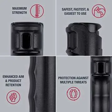 SABRE Fast Flip Top Pepper Gel Keychain - Maximum Strength Self Defense